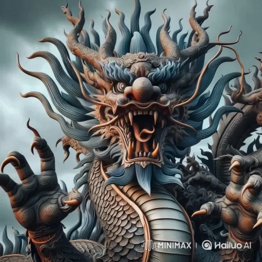 Majestic Dragon Showcase in Dramatic Sky Setting – AI Generated Video | Hailuo AI