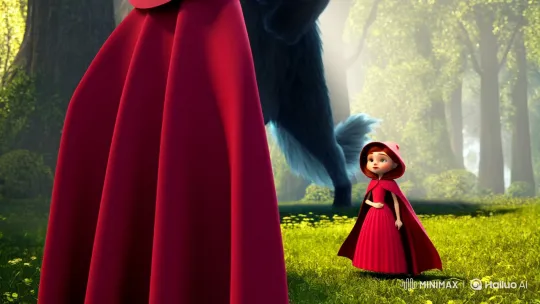 Red Riding Hood Faces the Transforming Wolf in Enchanted Forest – AI Generated Video | Hailuo AI