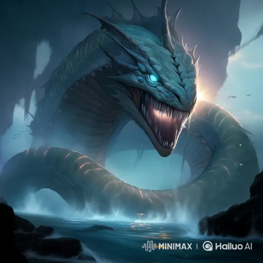 Leviathan Snake Emerges: Awe-Inspiring and Menacing – AI Generated Video | Hailuo AI