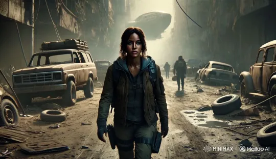 Maya's Solitary Trek Through Post-Apocalyptic Ruins – AI Generated Video | Hailuo AI