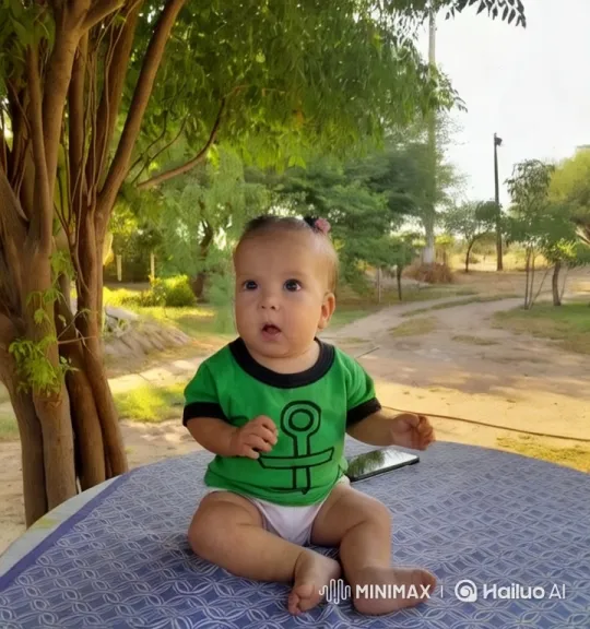 Baby's Joyful Dance in Serene Outdoor Setting – AI Generated Video | Hailuo AI