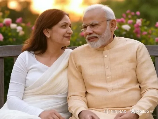 Traditional Couple Gracefully Dancing in Serene Garden – AI Generated Video | Hailuo AI