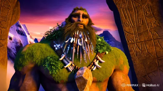 Ancient Giant in Majestic Cave: A Cinematic Fantasy Scene – AI Generated Video | Hailuo AI