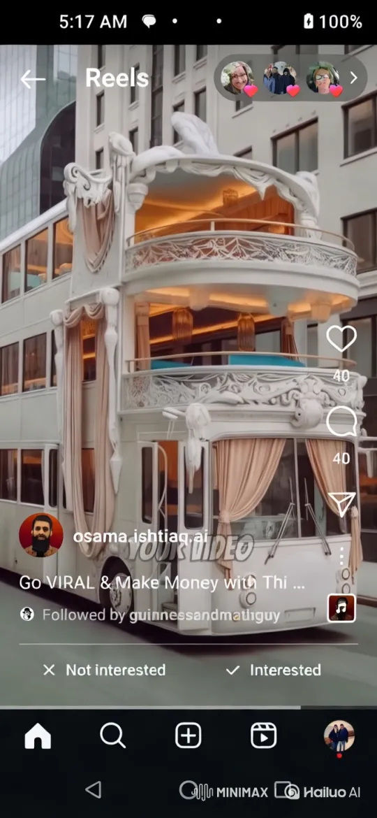 Luxury Artistic Double-Decker Bus Home/Event Space – AI Generated Video | Hailuo AI