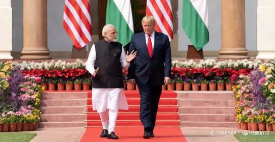 Trump and Modi's Epic Super Speed Battle on Red Carpet – AI Generated Video | Hailuo AI
