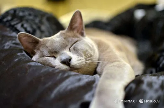 Peaceful Cat Awakens: A Study in Serenity – AI Generated Video | Hailuo AI