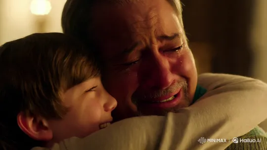 Emotional Father-Son Embrace Captured in Aesthetic Film Scene – AI Generated Video | Hailuo AI