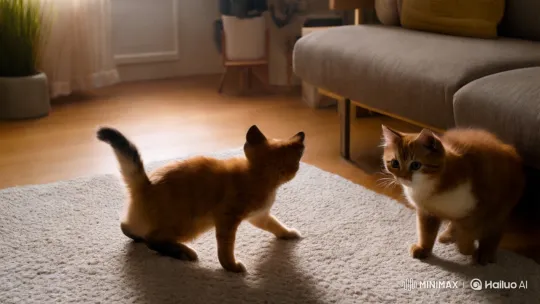 Domestic Pets' Play Turns Dramatic with Special Effects – AI Generated Video | Hailuo AI