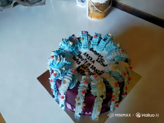 Artistic Close-Up of a Decorated Cake – AI Generated Video | Hailuo AI