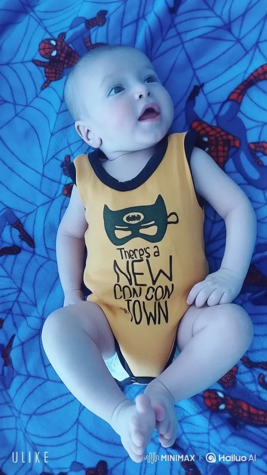 Baby Dances Cheerfully on Spider-Man Blanket – AI Generated Video | Hailuo AI