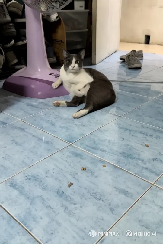 Cat Shows Off Kungfu Skills in Cozy Home Setting – AI Generated Video | Hailuo AI