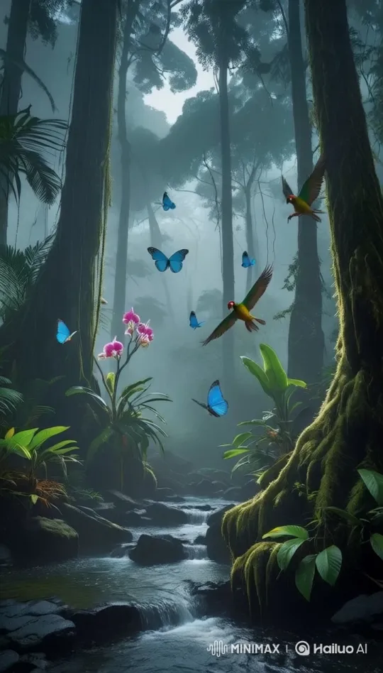 Misty Forest: A Tranquil Oasis of Nature's Beauty – AI Generated Video | Hailuo AI