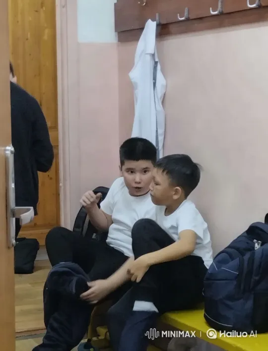 Boys Bonding Over Shoes in Cozy Pink Room – AI Generated Video | Hailuo AI