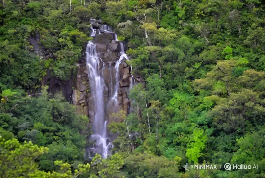 Grand Waterfall and Lush Forest Harmony – AI Generated Video | Hailuo AI