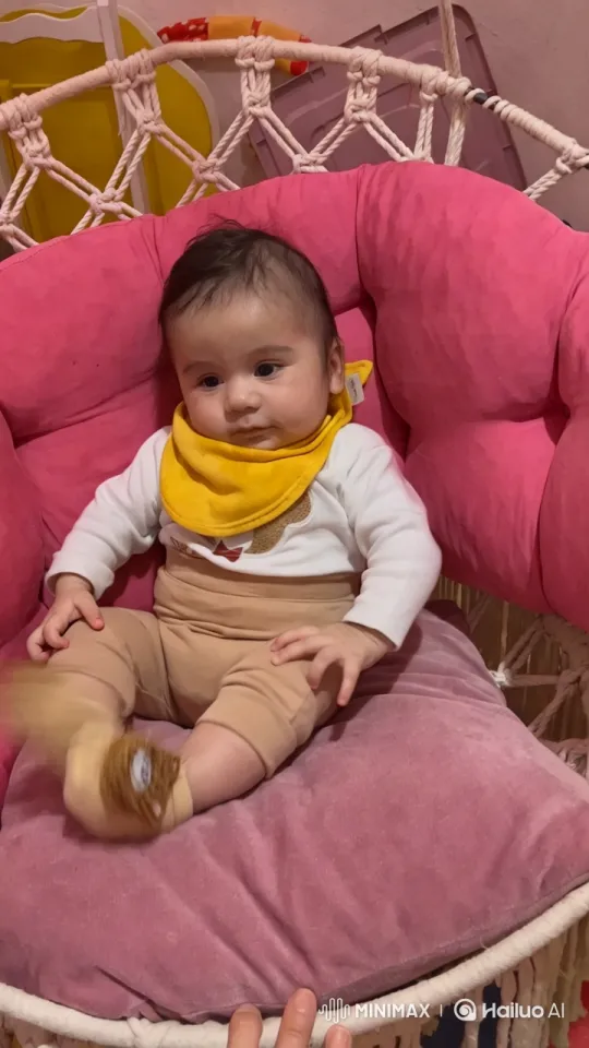 Energetic Baby Plays in Colorful Room – AI Generated Video | Hailuo AI