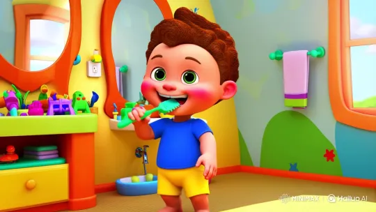Timmy's Joyful Morning Tooth-Brushing Routine – AI Generated Video | Hailuo AI