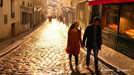 A Romantic Stroll Through Rainy Montmartre – AI Generated Video | Hailuo AI
