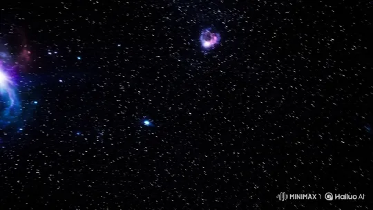 Cosmic Voyage: Stars and Nebulae in Majestic Panorama – AI Generated Video | Hailuo AI
