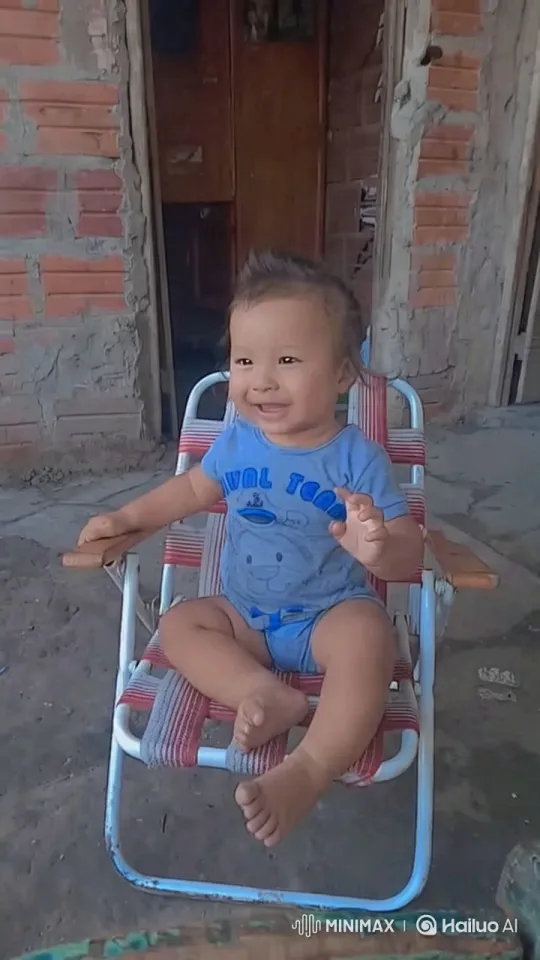 Child Dancing Playfully in Front of Brick Wall – AI Generated Video | Hailuo AI