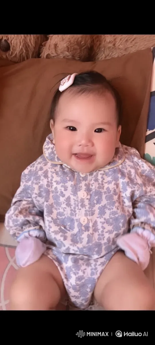 Baby in Floral Outfit Showcases Dance Moves – AI Generated Video | Hailuo AI