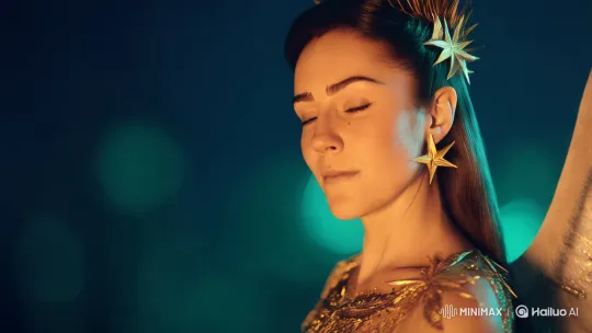 Mystical Beauty with Ethereal Wings and Radiant Jewelry – AI Generated Video | Hailuo AI