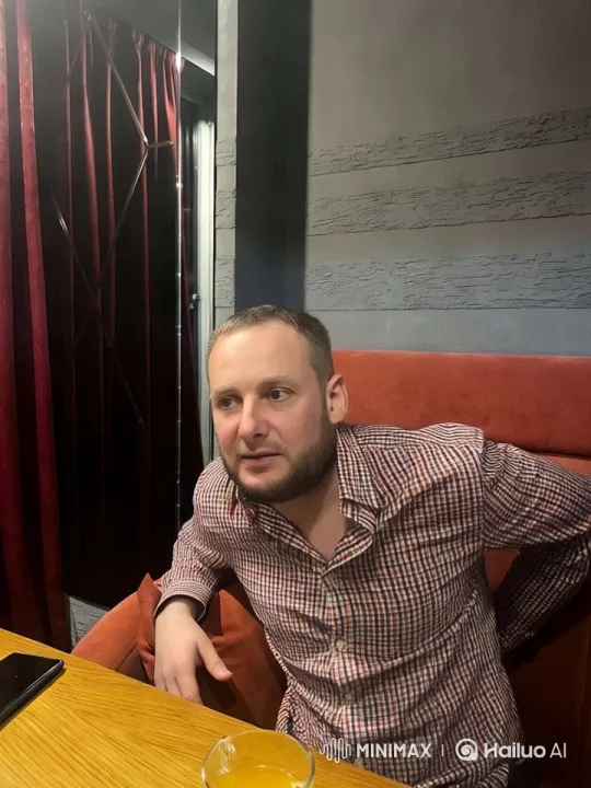 Man Enjoying Cake and Pills in Elegant Restaurant – AI Generated Video | Hailuo AI