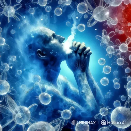 Mystical Figure Amidst Radiant Molecular Structures – AI Generated Video | Hailuo AI