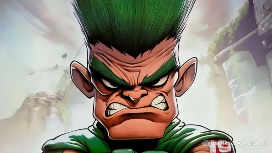 Angry Green-Haired Character in Post-Apocalyptic Scene – AI Generated Video | Hailuo AI