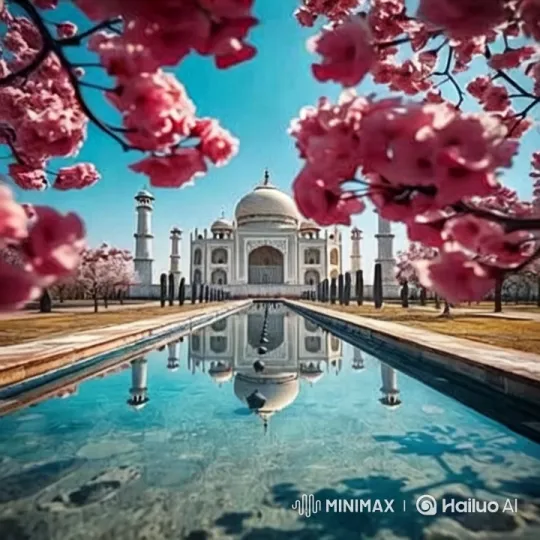 Kungfu Artist Showcases Skill at Taj Mahal – AI Generated Video | Hailuo AI