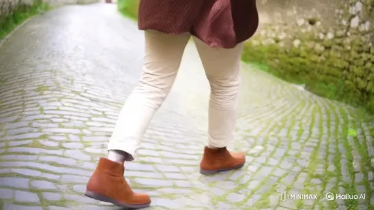 Mature Man in Corduroy Jacket, Alleyway Walk – AI Generated Video | Hailuo AI