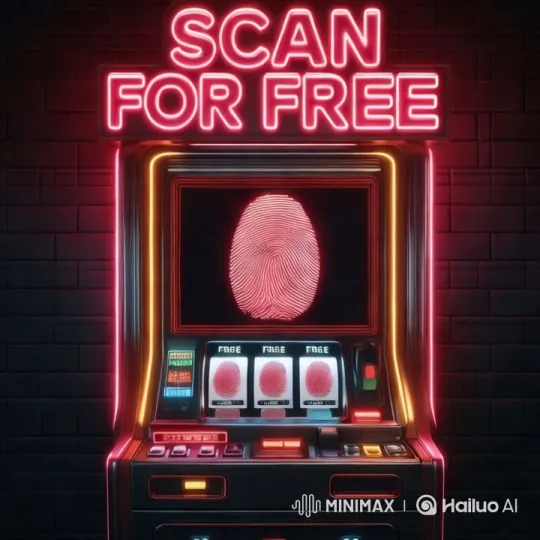 Neon-Lit Fingerprint Scanner: A Futuristic Tech Showcase – AI Generated Video | Hailuo AI