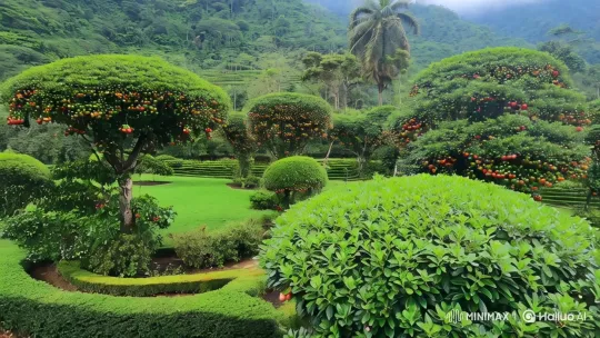 Highland Garden: A Serene Oasis of Life and Color – AI Generated Video | Hailuo AI