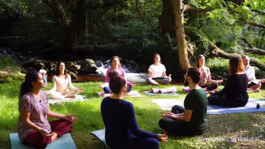 Tranquil Outdoor Mindfulness Scene in Cinematic Style – AI Generated Video | Hailuo AI