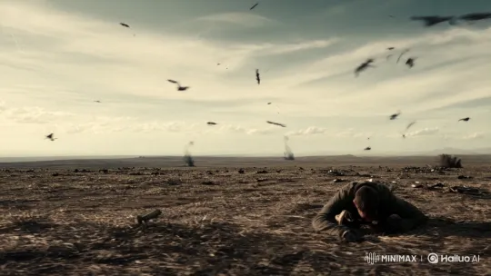 Lone Wolf Survivor Fights Amidst War-Torn Chaos – AI Generated Video | Hailuo AI