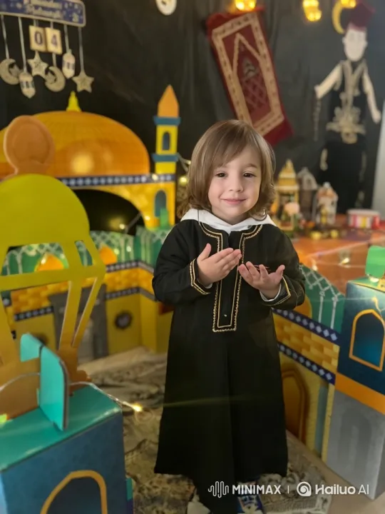 Child's Prayer Amidst Cultural Ornamentation – AI Generated Video | Hailuo AI