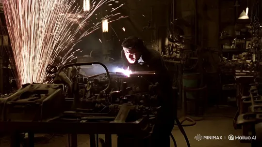 Artisan Welder: Beauty and Peril in Creation – AI Generated Video | Hailuo AI