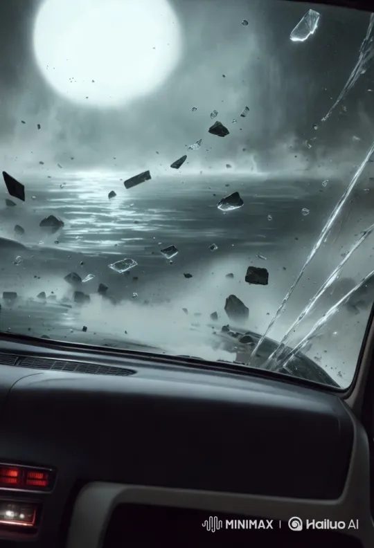 Car Submerging in Turbulent, Illuminated Waters – AI Generated Video | Hailuo AI