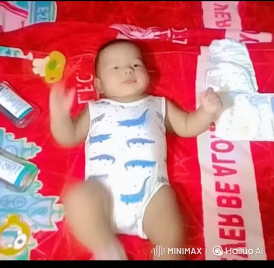 Animated Baby on Blanket with Playful Movements – AI Generated Video | Hailuo AI