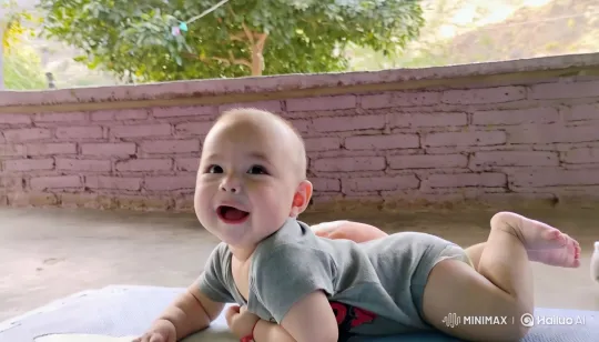 Baby Dancing in Rustic Outdoor Setting – AI Generated Video | Hailuo AI