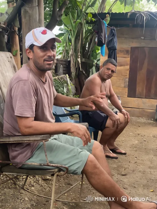 Two Men Dance Energetically in Rustic Setting – AI Generated Video | Hailuo AI