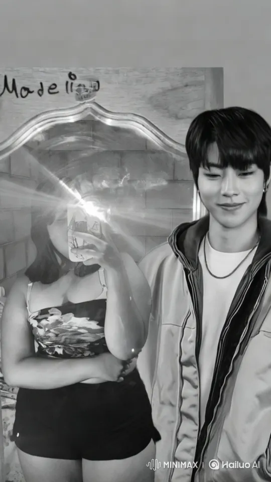 Young Couple's Intimate Moment Captured in Aesthetic Mirror Scene – AI Generated Video | Hailuo AI