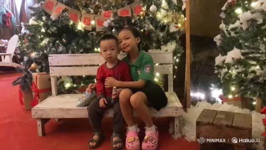 Christmas Setting with Children Performing Kungfu – AI Generated Video | Hailuo AI