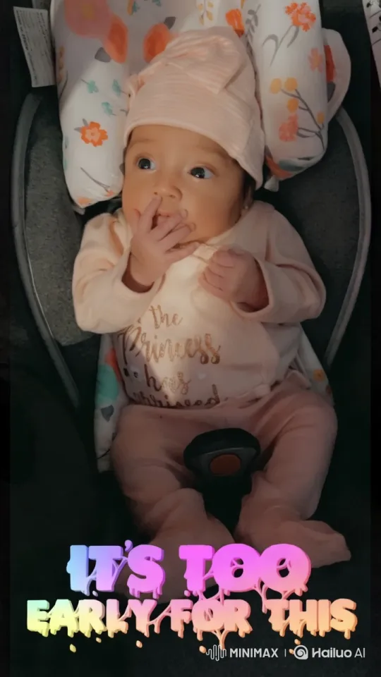 Baby Princess in Cozy Floral Car Seat – AI Generated Video | Hailuo AI