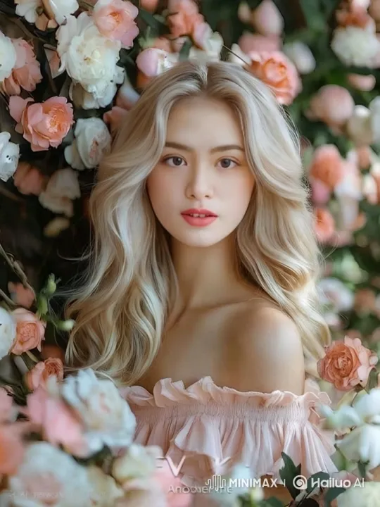 Romantic Serenity: Woman in Flowery Breeze – AI Generated Video | Hailuo AI