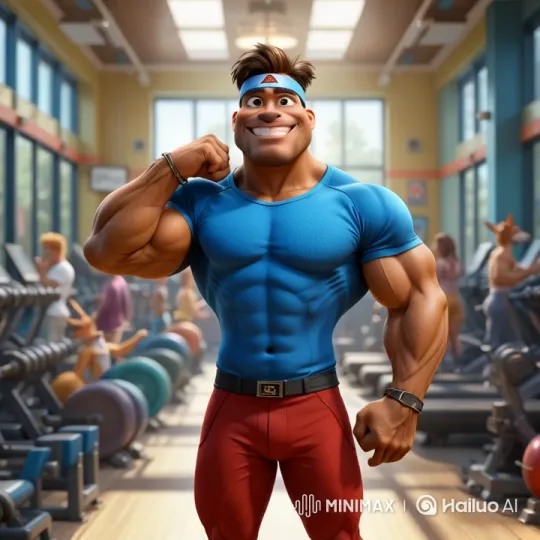 Animated Pixar-Style Gym Scene with Max the Dog – AI Generated Video | Hailuo AI