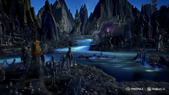 Greek Mythology Meets Surrealism in Darkly Beautiful Animated Landscape – AI Generated Video | Hailuo AI