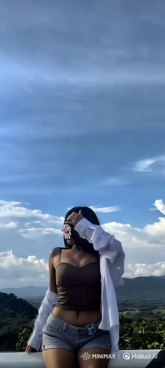 Young Woman Performs Kung Fu Dance in Mountainous Landscape – AI Generated Video | Hailuo AI