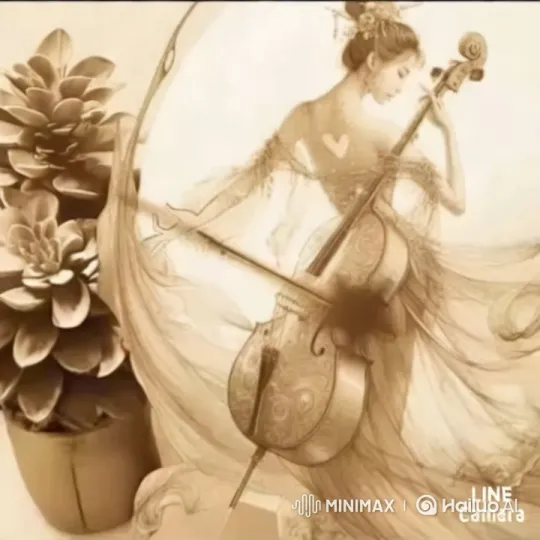 Elegant Belle Playing Cello in Serene Setting – AI Generated Video | Hailuo AI