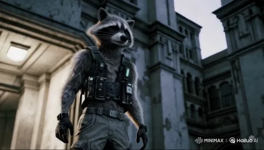 Epic Anthro Raccoon Explorer Prepares for Adventure – AI Generated Video | Hailuo AI