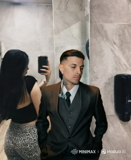 Couple's Intimate Moment in Modern Bathroom – AI Generated Video | Hailuo AI